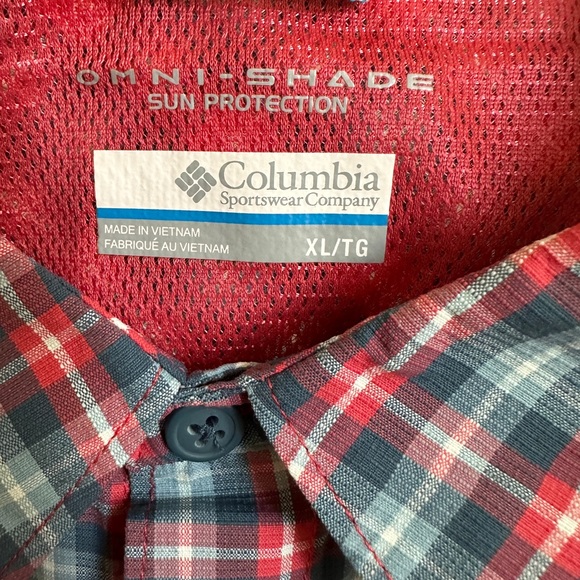 Mens Checked pattern Columbia PFG button up shirt Size XL - Picture 5 of 5